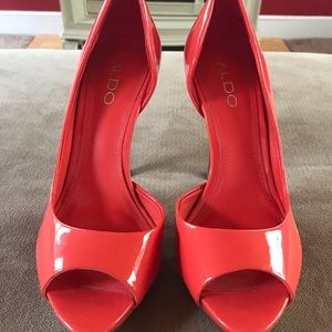 ALDO Peep toe pumps Coral, size 7